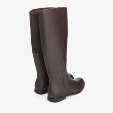 Camper Mil Long Boots Dark Brown - Womens Singapore YMUCJS-954